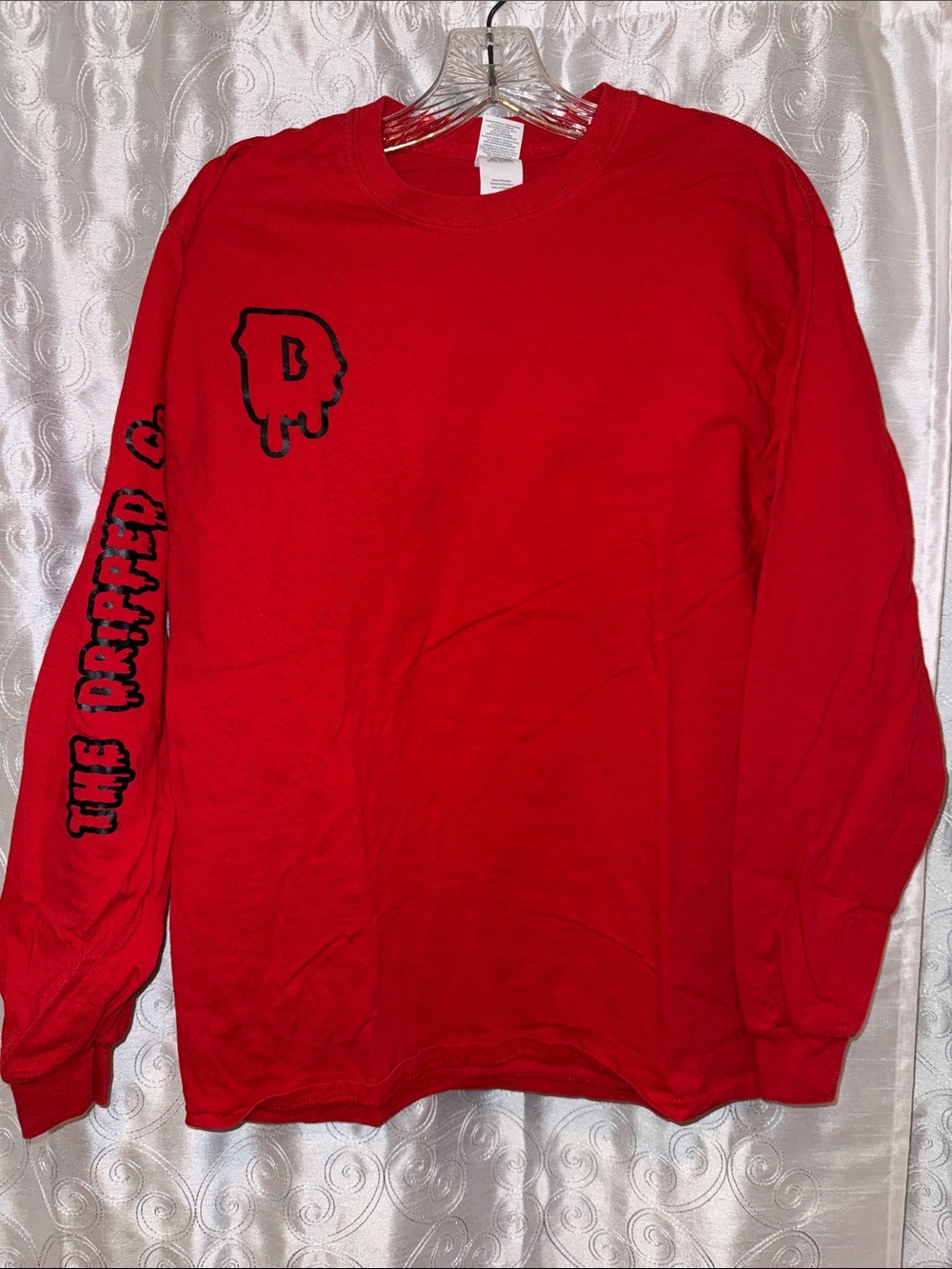 The Dripper Co Red Graphic Long Sleeve Tee Adult Size Medium 🔥 G11